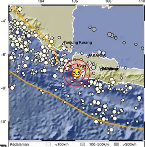 Gempa di Laut Banten Minggu 9 Oktober 2022, Magnitudo 5.5 SR, Guncang